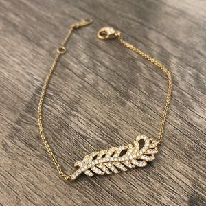 Nadri feather pendent bracelet
